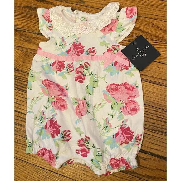 NWT Laura Ashley One Piece Outfit Infant Girls 6/9M - Picture 1 of 3